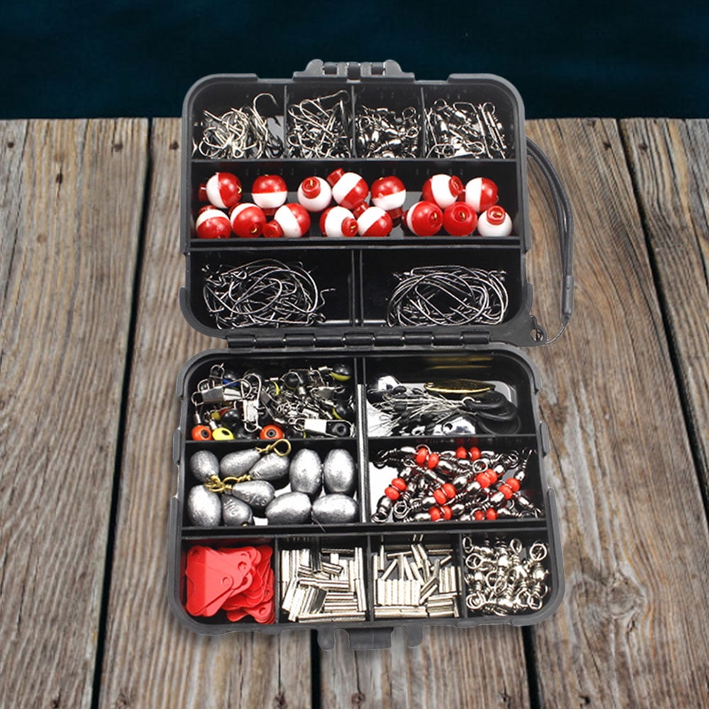 HUISZJ 267pcs Fishing Tools Accessories Kit Set, Fishing Tackle Set with Fishing Box, Outdoor Fishing Accessories Set for Men Birthday Gift