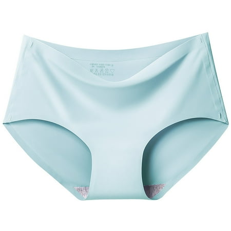 BYHONG Custom Letter Logo Low Waist Striped Tangas No Show Bikini Custom Thongs Women Underwear Panties Cotton Thong Panties for Women Light Blue M