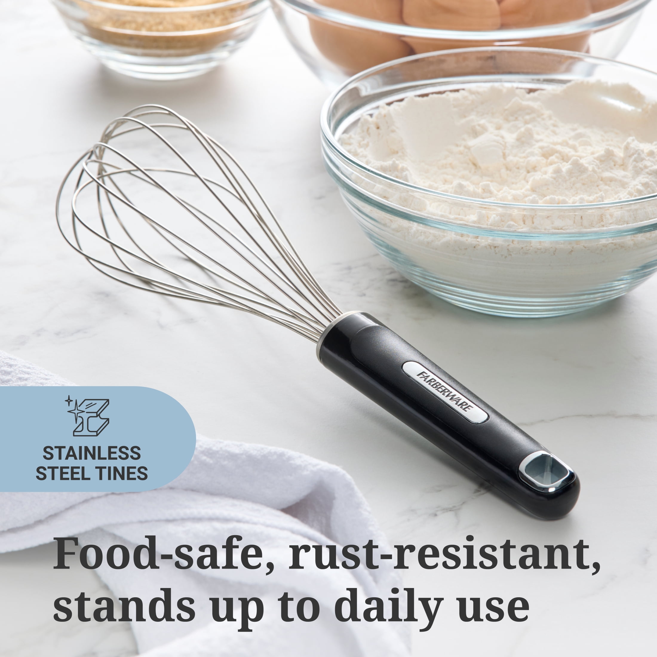 Farberware Professional Stainless Steel Whisk Black