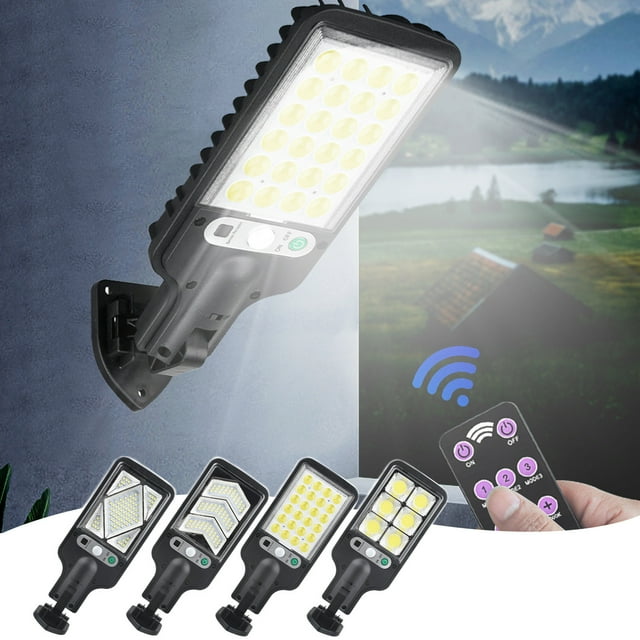Xihbxyly Luces Solares para Exterior, Sensor de Movimiento Led, Impermeables Ip65, Control Remoto Incluido, 3 Modos de Iluminación, Fácil Instalación, para Patio, Jardín, Puerta de Entrada, 8,5 X 3,8