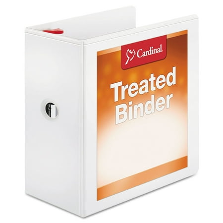UPC: 0083086321504 | Cardinal Treated Binder ClearVue Locking Slant-D Ring Binder  5  Cap  11 x 8 1/2  White