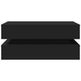 thumbnail image 5 of vidaXL Coffee Table with LED Lights Black 90x50x40 cm, 5 of 5