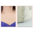 thumbnail image 3 of Dazzlingrock Collection Round White Diamond Cross Pendant for Women with 18 Inch Gold Chain (0.30 ctw, Color I-J, Clarity I2-I3) in 10K White Gold, 3 of 6