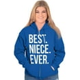 thumbnail image 4 of Best Niece Ever Cute Family Relative Womens Plus Size Graphic Zipper Hoodie Brisco Brands 2X, 4 of 5