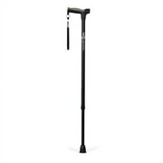 Hugo Mobility Airgo Aid Adjustable Walking Cane with Handle and Reflective Strap, Ebony, (731-462)