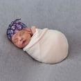 thumbnail image 5 of Sikiie Skull flower blue Baby Newborn Hats, Infant Knotted Baby Hat, Beanie Top Knot Caps for Baby Boys Girls, 5 of 5