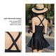 thumbnail image 3 of Yuarrent Bañador de poliéster con estilo, cómodo y elegante traje de baño de playa para mujer, traje de baño modesto de secado rápido, Traje de baño Vino rojo SG, 3 of 6