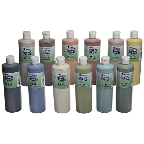 Set de esmaltes Mayco Stroke & Coat Wonderglaze A, 12 colores, 568 ml