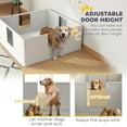 thumbnail image 5 of Pawhut Whelping Box for Dogs and Puppies,Dog Whelping Box with Waterproof Pee Pad,Adjustable Height Door,For Large Dogs Indoor Use,49" X 47" X 19",White Wood Pet Supplies Pet Beds Furniture, 5 of 9