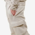 thumbnail image 4 of Brooklyn Cloth Men's Core Fleece Cargo Sweatpants, Lightweight, Drawstring Waist, Sand, Large, 4 of 4