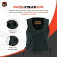thumbnail image 2 of Daniel Smart Biker Vest for Women Soft Lambskin Leather Vest with Front Zipper Stylish Side Laces & Zipper Pockets, 2 of 7