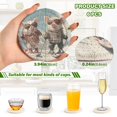 thumbnail image 3 of Cute Pigs Skiing Drinking Coasters Cup Mat with Holder for Kitchen Cafe Bar 6 Packs, 3 of 7