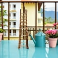 thumbnail image 4 of BEADCEST 1PC Miniature Step Ladder Light Brown for Decorative Garden Use, 4 of 8