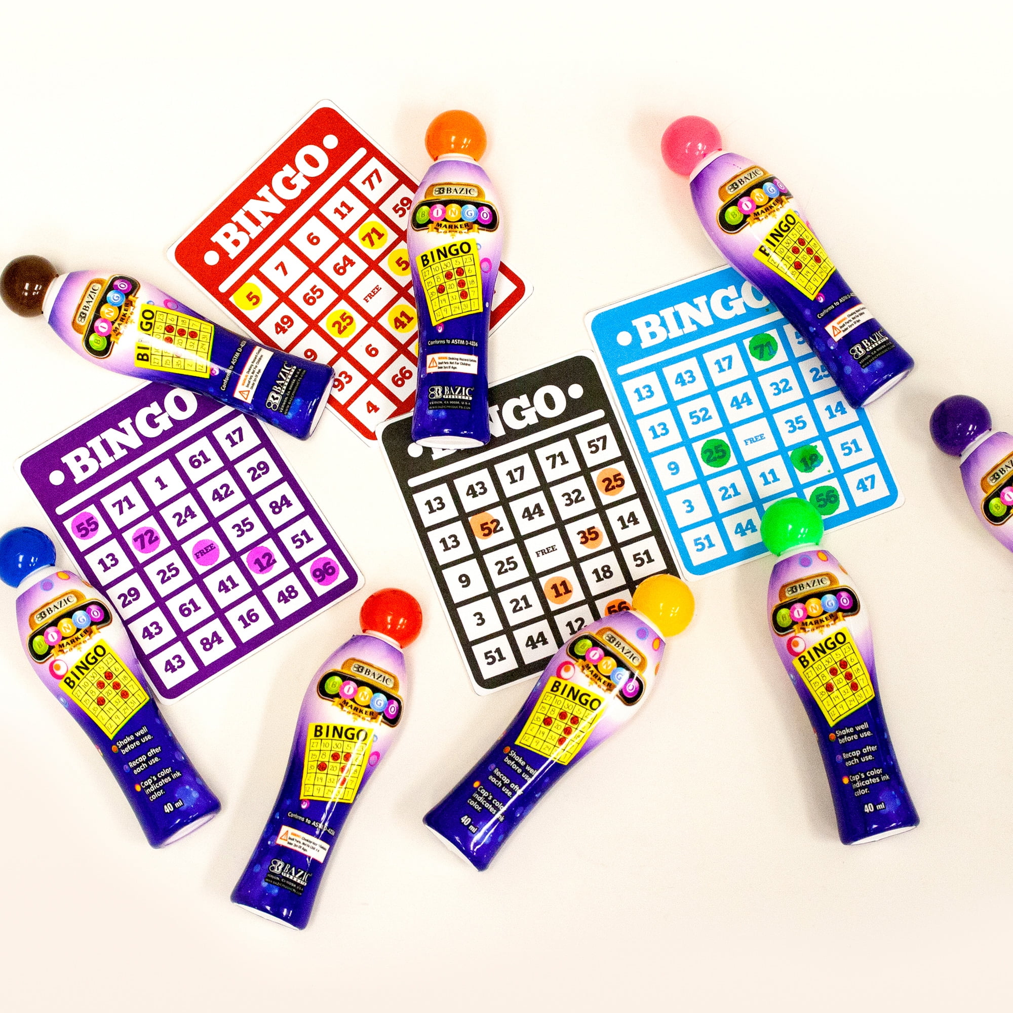  Classic Game Collection Bingo Markers/Daubers, Set of Six 4.0  FL Oz. Bottles : Toys & Games