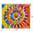 thumbnail image 5 of Colorful Rainbow Tie Dye Spiral Pattern Shower Curtain 84"x72" ,Bathroom Decorative Shower Curtains Set with 12 Hooks,Modern Waterproof Washable Shower Curtain, 5 of 6