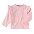 thumbnail image 4 of larppty Toddler Girl Ruffle Long Sleeve T-Shirt Top Tee for Spring/Fall(6-12 Months), 4 of 4