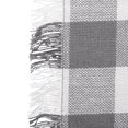 thumbnail image 4 of Design Imports Chemin de Table à Carreaux Gris Lourd avec Franges 14X108 Pouces, 4 of 4