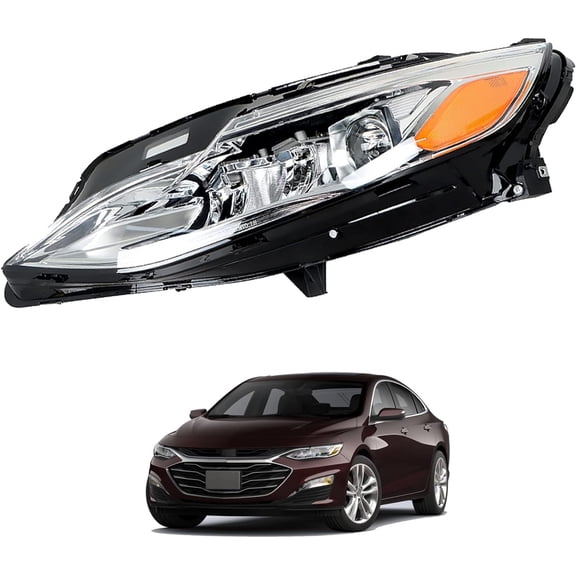 OTTULUR 2-Pack Headlights Assembly LED Headlamps Replacement for 2019 2020 2021 2022 Malibu Premier Driver Side