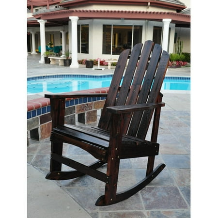 Marina Porch Rocker, Cedar Wood - Burnt Brown
