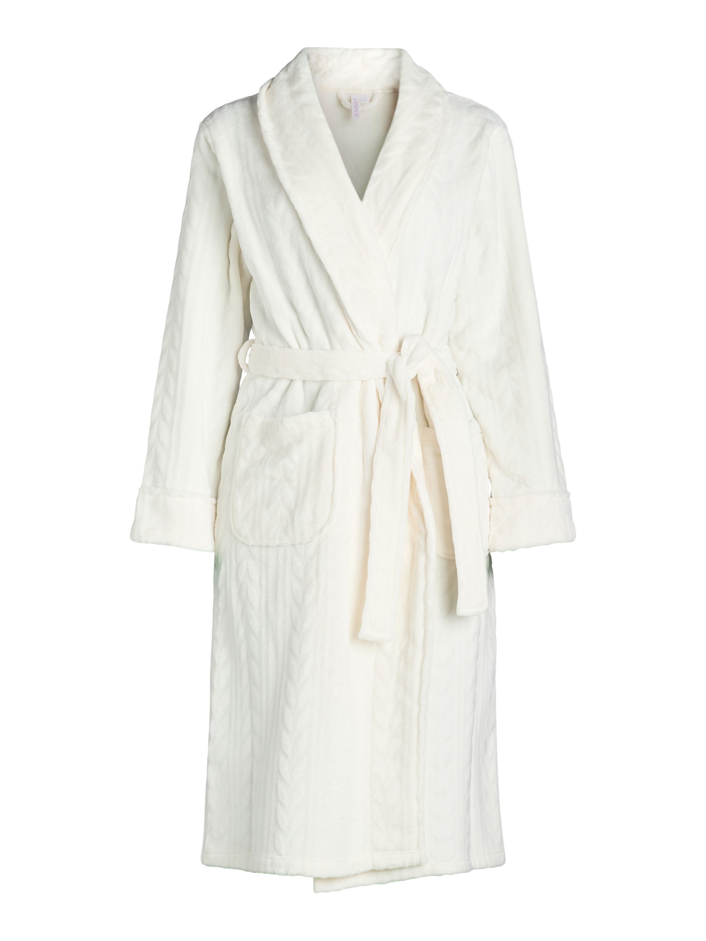 Joyspun Women's Plush Robe, Sizes S to 3X