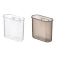 thumbnail image 4 of Dalazy Storage Case Brush Mount Transparent Self-adhesive Smooth Surface Wall Stand Tableware Exquisite Wall-mounted Convenience Transparent Transparent, 4 of 6
