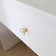 thumbnail image 3 of Teqhome Lighted Mirror Power Station Makeup Vanity Desk Set with 3 Drawers 3 Open Shelves 3 Cubbies Stool for Bedroom Dressing Room (White), 3 of 3