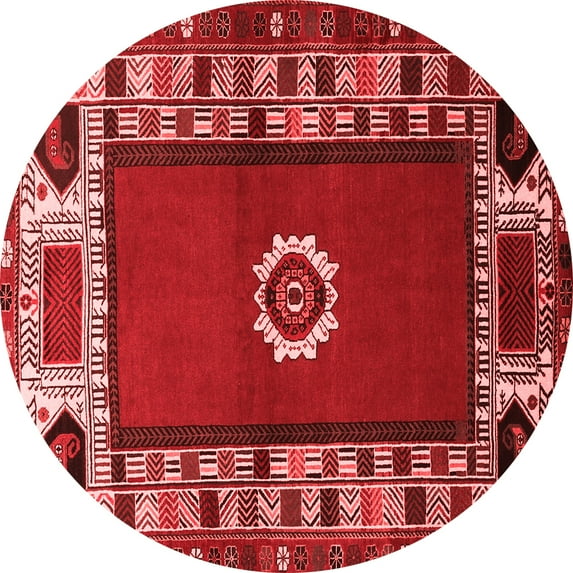 Ahgly Company Indoor Round Persian Red Traditional Area Rugs, 3' Round