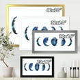 thumbnail image 4 of Designart 'Blue Moon Different Phases' Bohemian & Eclectic Framed Art Print, 4 of 4