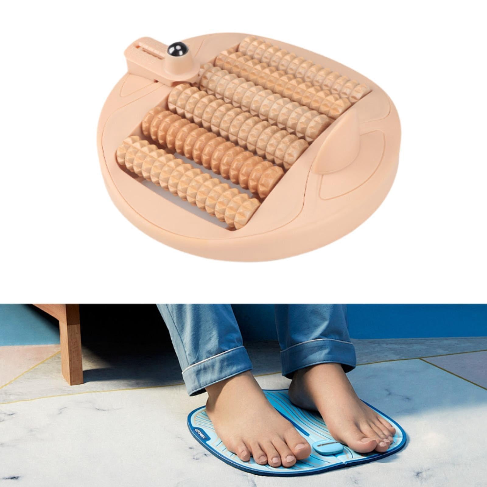Wswqop Foot Roller Massager Foot Roller Ergonomic Versatile for Workers Housewives Home light brown