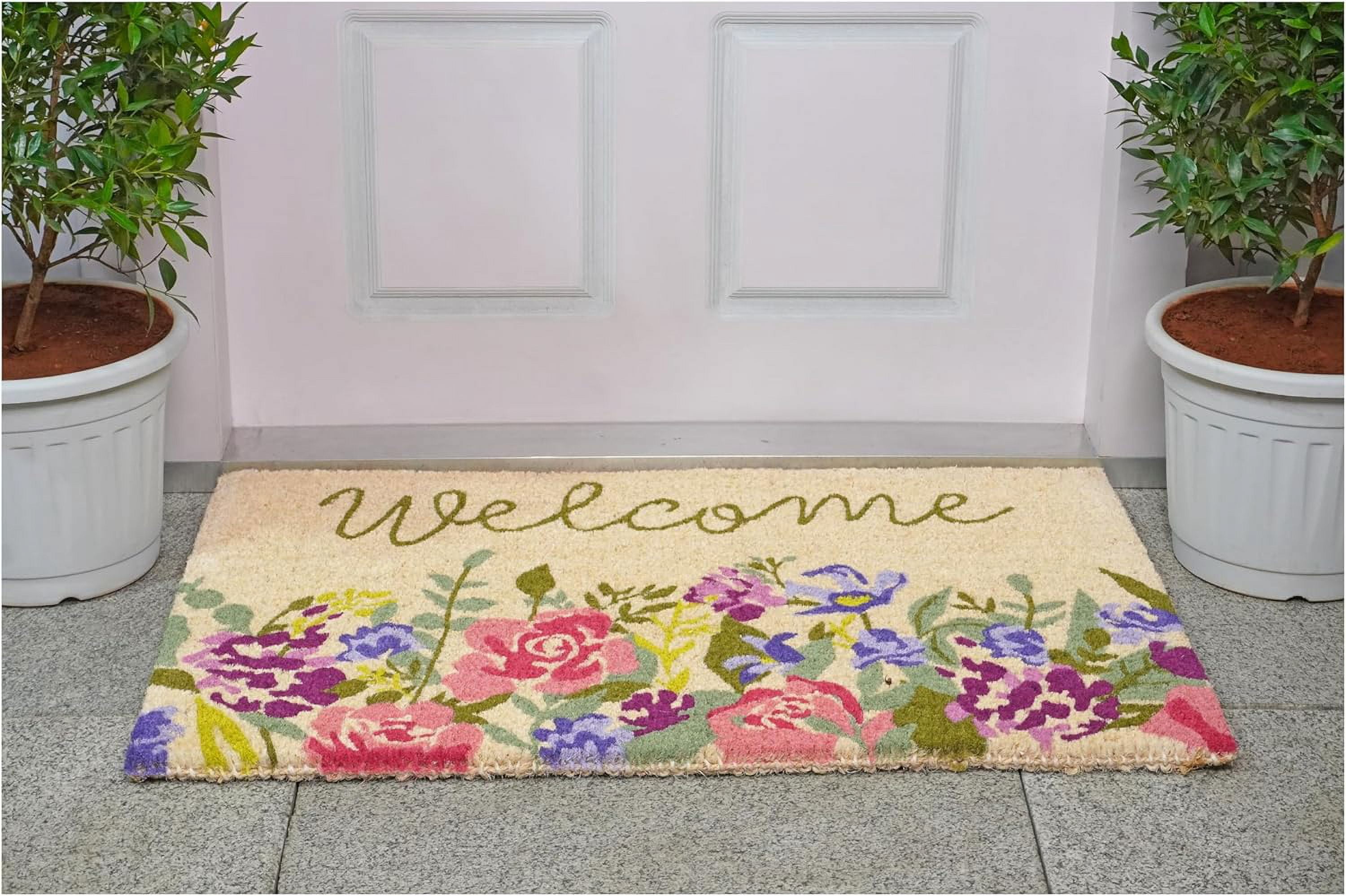 Calloway Mills 112861830 Welcome Floral Doormat 18" x 30"