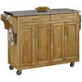 thumbnail image 4 of Homestyles Create-a-Cart Wood Rolling Kitchen Cart in Brown, 4 of 27