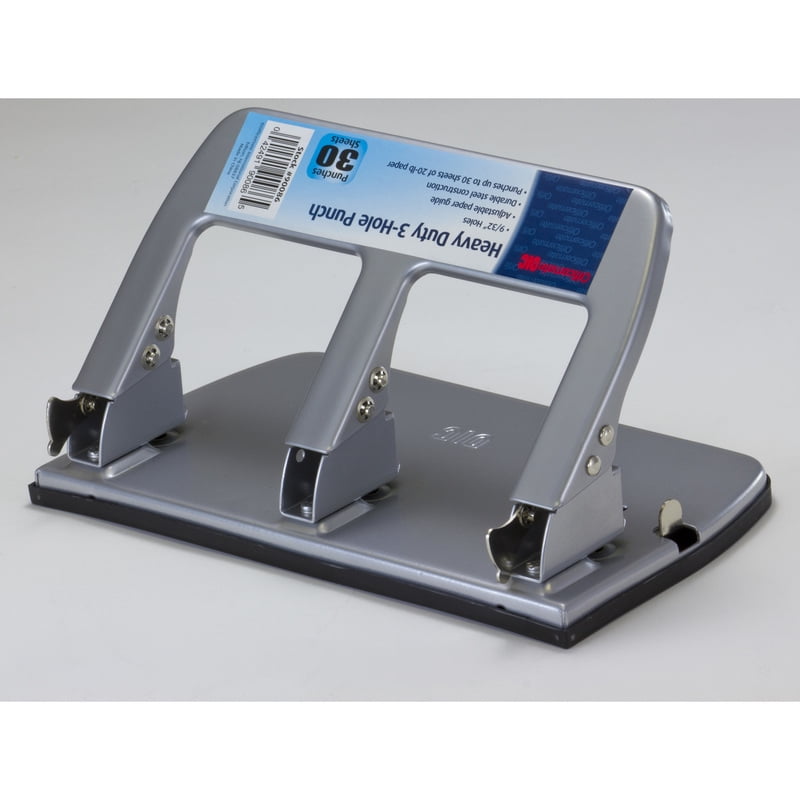 Officemate OIC Medium Heavy Duty 3Hole Punch, Ergonomic Handle, 30