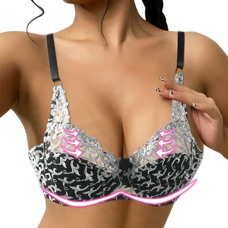 

uikmnh Bras for Women Women Lace Bra Thorn Plus Size Underwear Bra