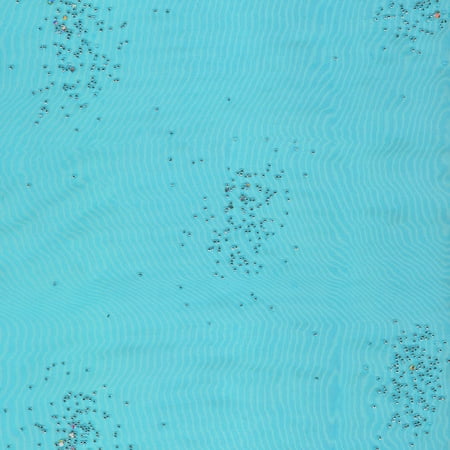 - SHASON TEXTILE (3 Yards cut) CRYSTAL ORGANZA SPARKLES, AQUA.