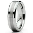thumbnail image 2 of Metal Masters Mens Tungsten Ring Brushed Wedding Band Silvertone Comfort-fit 6mm, 2 of 5
