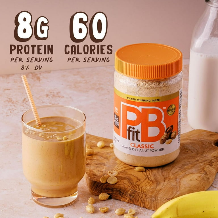 PBfit All-Natural Peanut Butter Powder, 8g Protein, 15 oz