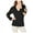 Black - black, variant on I-N-C Womens Illusion Surplice Pullover Blouse darkred XS