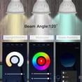 thumbnail image 3 of WiFi Smart Bulb Light LED 5W 90-265V 2800K-6200K+RGB GU10 Luz regulable Teléfono APP Control remoto Eccomum Bombilla LED, 3 of 5