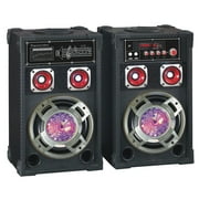 QFX 2x6" Cabinet PA Speakers with Buint-in Amplifier