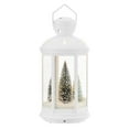 thumbnail image 3 of Danya B. Tabletop Christmas Holiday Winter Scene Falling Snow Music Snowglobe Diorama Lit Lantern Decoration - White, 3 of 10