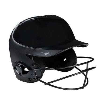 UPC: 0889961412042 | Mizuno Mvp Series Solid Batting Helmet With Fastpitch Softball Mask Size Large/Extra Large Black (9090)