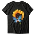 thumbnail image 4 of CHOK Blouse à Manches Courtes pour Femmes, T-Shirt à Manches Courtes Imprimé, Haut Décontracté de Plage, 4 of 4