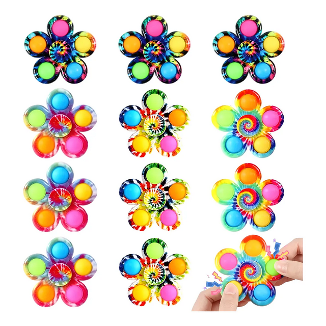 12 Piezas Fidget Spinner De Anti-estrés/juguete Antiestres Xtellar multicolor