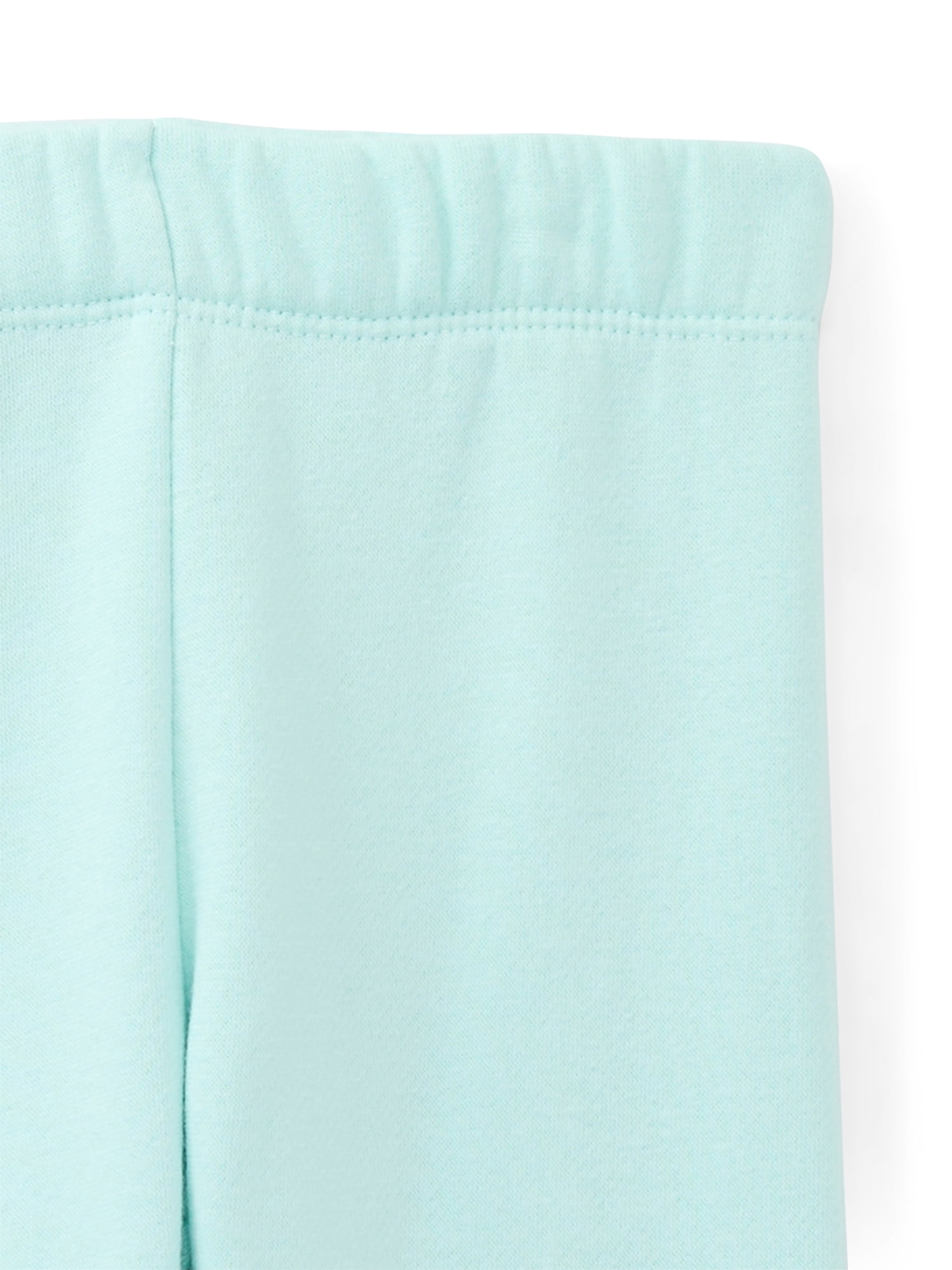 Wonder Nation Baby Girl Fleece Top & Pant, 2-piece Outfit Set, Sizes 6-24 Months