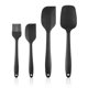 thumbnail image 1 of Juego de 4 espátulas de silicona negra Adepaton Utensilios de Cocina, 1 of 6