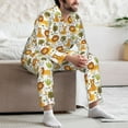 thumbnail image 7 of Salouo Tiger Lion Print Button-Front Long Sleeve Pajama Set for Men, Soft 2Pjs Men's Long Sleeve Sleepwear-Medium, 7 of 7