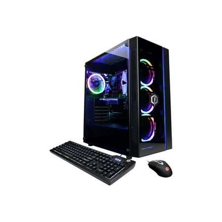 CyberPowerPC - Gamer Master Gaming Desktop - AMD Ryzen 3 3100 - 8GB Memory - NVIDIA GeForce GT 1030 - 1TB HDD + 240GB SSD - Black