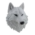 thumbnail image 1 of Loup Arctique Blanc Tête Mur Montage Sculpture, 1 of 3