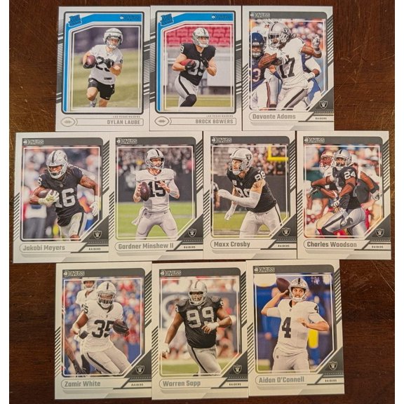 2024 Donruss Vegas Raiders Team Set Brock Bowers RC 394