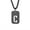 Black Letter C, variant on Dog Tag Letter Necklace for Men Women Square Initial A-Z Pendant Personalized Stainless Steel Black Silver Gold Plated Name Monogram Cool Simple Jewelry Black Letter D